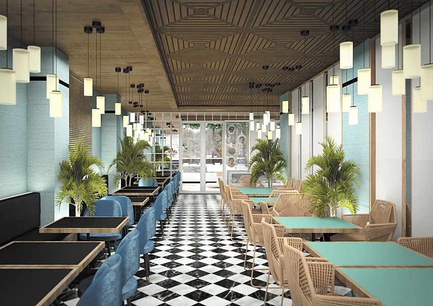 Barcelo Imagine Hotel Madrid Exterior photo 3D interior rendering of a restaurant